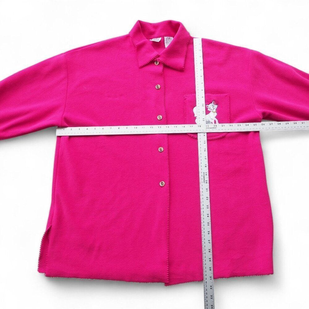 The Disney Catalog Vintage 90s Aristocrats Embroidered Fleece Pink Women's XL - Picture 3 of 8